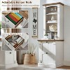 SinCiDo Storage Bookcase, 72" Tall Farmhouse Upright Bookcase w/ 4 Layer Open Adjustable Bookshelves & 2 Drawers, Adjustable File Rack, Home or Office - 2 of 4