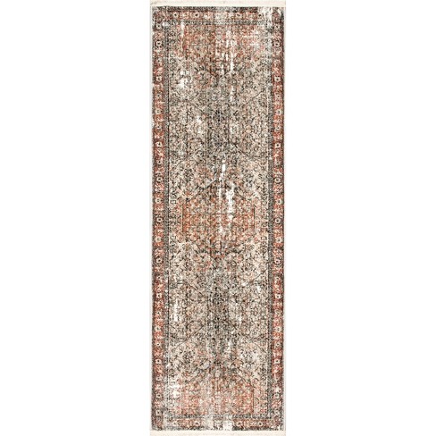 Nuloom Charvi Distressed Medallion Fringe Indoor Area Rug - image 1 of 4