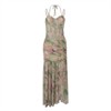 Clotth Women Slit Floral Bodycon Dress Sleeveless Spaghetti Strap Summer Beach Club Fashion Slim Fit Dress High Waist Slim Split Dress, Floral - 2 of 4