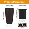 NAYSAYE Planter Set of 2 Faux Rattan Tall Planter with Automatic Watering System for Indoor Outdoor Garden, Brown, 12.8"*12.8"*22.17" - 3 of 4