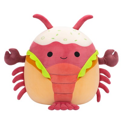 Squishmallows 16'' Lorono Red Lobster in Lobster Roll Plush