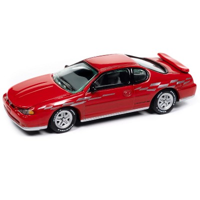 2000 Chevrolet Monte Carlo SS Torch Red with Silver "Classic Gold Collection"  1/64 Diecast Model Cars by Johnny Lightning