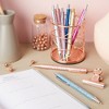 Paper Junkie 8 Pack Glitter Metal Retractable Pens, Sparkle Ballpoint Set for Office Supplies, Black Ink - 2 of 4