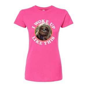 Women's - Star Wars - I Woke Up Like This Chewie Fitted Graphic T-Shirt - 1 of 2