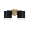 Capital Lighting Weller 2 - Light Vanity in  Matte Brass/Black - 2 of 4