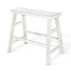 Rena Bar Height Bench, 33 Inch Rustic White Sand Mahogany Wood Frame -BM325445 - 3 of 4