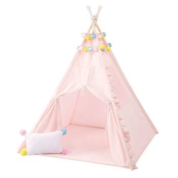 Our Generation Suite Retreat Pink Kids' Play Tent with Globe String Lights & Pillow
