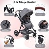 2 in1 Baby Stroller, High Landscape Infant Stroller - 4 of 4