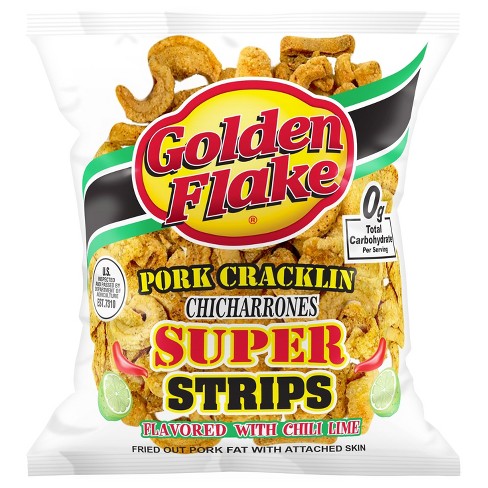 Golden Flake Louisiana Hot Sauce Flavored Chicharrones Fried Pork