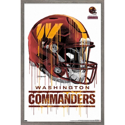 Trends International NFL Washington Commanders - Drip Helmet 22 Wall  Poster, 22.375 x 34, Unframed Version