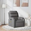 vidaXL Massage Recliner Chair Dark Gray Fabric - Manual Push Back With Massage - 2 of 4