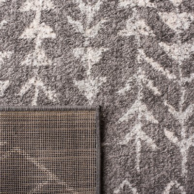 Ivory and Dark Grey Hand-knotted Square Area Rug