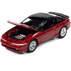 1990 Eagle Talon TSi Flash Red with Black Top and Sun Roof "Import Legends" Series 1/64 Diecast Model Car by Auto World - 3 of 4