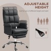 Resenkos Home Office Chair Computer Chair,Pu Leather Executive Office Chair, Ergonomic And Reclining Office Desk Chair With Footrest, Black - 4 of 4
