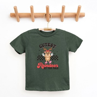 The Juniper Shop Cutest Reindeer At The Pole Toddler Short Sleeve Tee