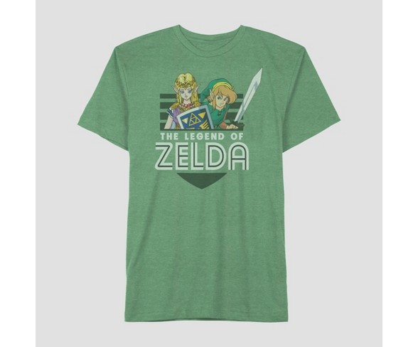 Men's The Legend of Zelda Shield Short Sleeve T-Shirt - Fantastic Green S
