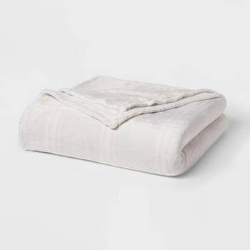 Christmas Plaid Microplush Bed Blanket - Threshold