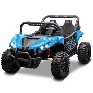 Jojoka 24V 2-Seater Ride-On UTV for Big Kids, 4 Wheels Electric Vehicles with Remote, 21" Seat, Shock Absorbers - 1 of 4
