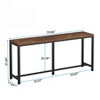 Gulches Rustic Industrial Console Table, Extra Long, Easy Assembly, Brown, 70.9" - 4 of 4
