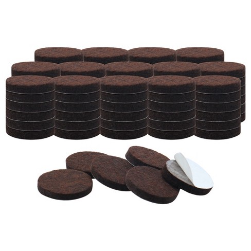 Black Round Self Adhesive Felt Feet Pads 1 in Diameter