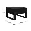 WestinTrends Montara Outdoor HDPE Patio Ottoman with Waterproof Olefin Cushions - 3 of 4