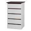 PAGED Wooden Dresser with 6 Drawers Rustic Farmhouse Style Storage Cabinet with Metal Handles for Living Room - 4 of 4