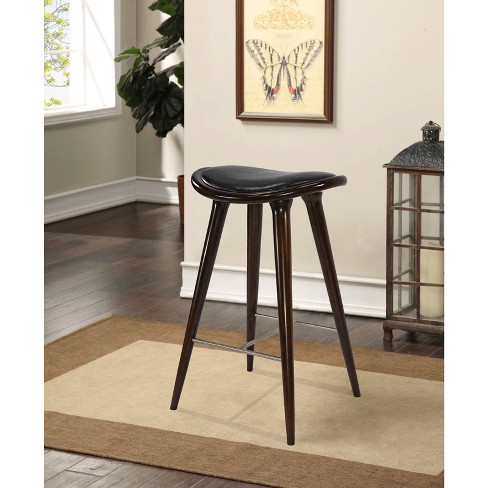 Backless wooden bar stools hot sale