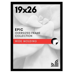Americanflat 19x26 Picture Frame  - Black Picture Frame - Wide Photo Frames Made of Engineered Wood - Epic Collection - Black - 1 of 4