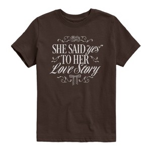 Boys' - Instant Message - Yes To Her Love Story Short Sleeve Graphic T-Shirt - 1 of 4