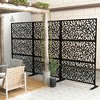 Lirago Black 72 in. Galvanized Metal Outdoor Privacy Screens Garden Outdoor Fence - 4 of 4