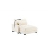 Beige Chenille Reclining Single-Sided Armrest Sofa With Bracket Ultra-Comfortable Single Recliner Sofa For Living Room - 3 of 4