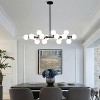 Ludomide 16 Lights Dining Room Chandelier, Black Mid Century Pendant Lighting for Kitchen Island and Dining Table - 2 of 4