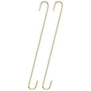Unique Bargains Extra Long Carbon Steel Garden Kitchen S Hooks and Hangers 2 Pcs - 1 of 4