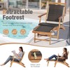 Tangkula Patio Lounge Chair Set of 3 w/ Side Table Quick Folding Design Ottoman Outdoor - 4 of 4