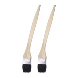 Unique Bargains Soft Bristle Long Wooden Handle Curved DIY Wall Paint Brushes 2 Pcs - 1 of 4