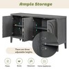 ORRD Gray Sideboard with Circular Groove Doors & Round Metal Handles, Modern Storage Cabinet for Entryway, Dining Room, or Living Room - 4 of 4