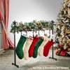 Casafield 3ft Christmas Stocking Holder Stand Display for Home with Hooks, Name Tags, and Chalk Marker -Black - 2 of 4