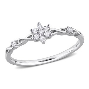 EVERLY JEWELRY | Silver 1/10 CT TW Diamond Fashion Ring - 1 of 4