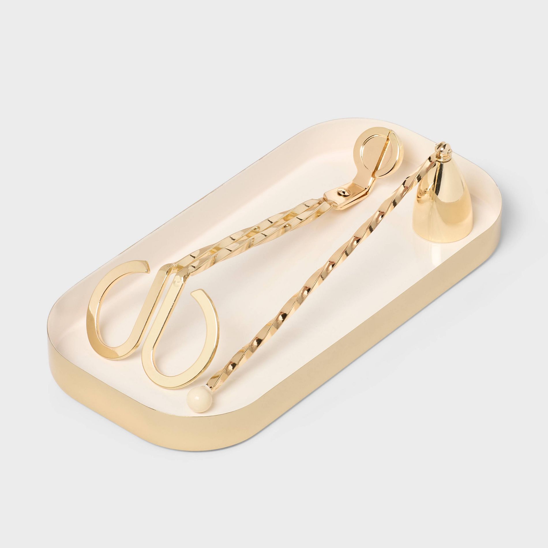 3pc Candle Tool Accessory Set Gold - Threshold™