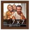 PosterPalooza | Square Simple Brown Picture Frame - UV Acrylic, Foam Board Backing, Hanging Hardware - 2 of 4
