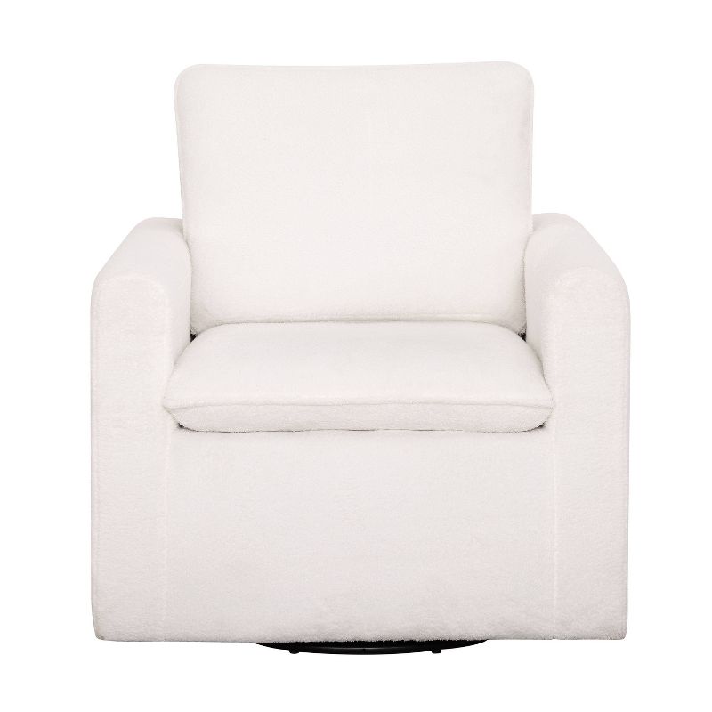 Lifestyle Solutions Lyndale Swivel Accent Chair White, 3 of 10