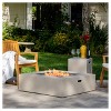 Aidan 40" Light Weight Concrete Gas Fire Pit Table With Tank Holder Square - Christopher Knight Home
 - 2 of 4