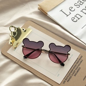 MyKids-USA Girls Colorful Lenses Cartoon Frame Shape Fashion Sunglasses - 1 of 4