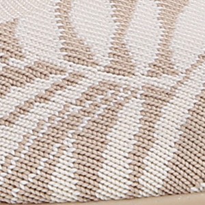 beige/eggnog leaf print