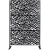CAVINAS Patio Fence Privacy Screen Modern Metal Fence Panels with Leaf Pattern for Outdoor Decor, 76" H×48" W - 4 of 4