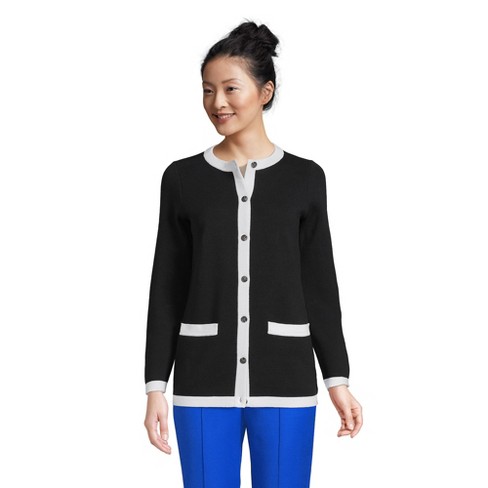 Lands end outlet black cardigan