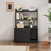 Cat Litter Box Enclosure with Shelves and Doors, 52'' Litter Box Enclosure Furniture for Most Litter Box, Hidden Kitty Litter Box Cabinet - 2 of 4