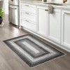 Washable Braided Area Rug with Distressed Print, Non-Slip Indoor Doormat, Thin Design for Entryway, Kitchen, Bathroom, Bedroom, and Door Mat Use. - 2 of 4