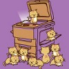 Girl's Design By Humans Copycat By radiomode T-Shirt - 2 of 3