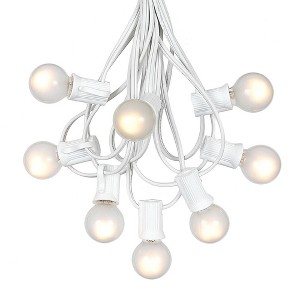 Novelty Lights 25 Feet G30 Globe Outdoor Patio String Lights, White Wire - 1 of 4